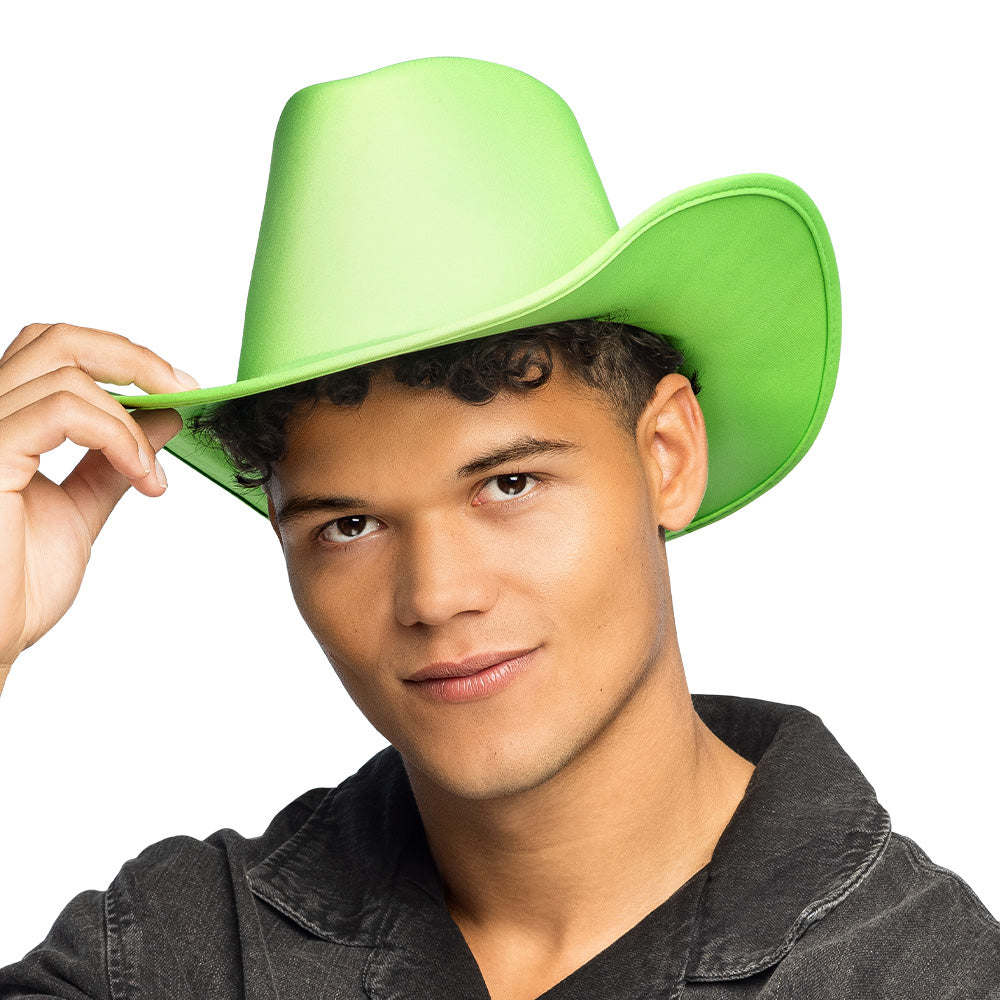 Chapeau Cowboy Fluo UV Blacklight - 5 Couleurs Disco