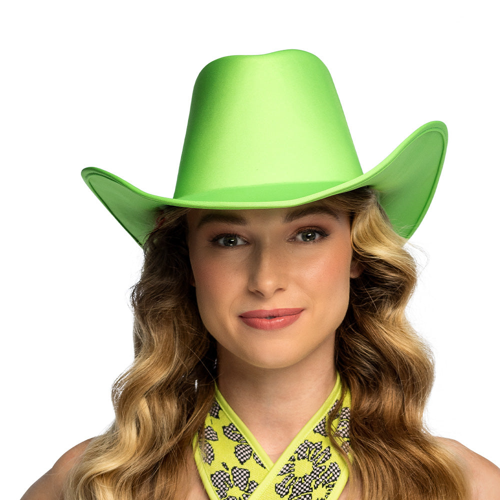 Chapeau Cowboy Fluo UV Blacklight - 5 Couleurs Disco