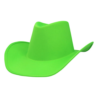 Chapeau Cowboy Vert Fluo Phosphorescent UV Blacklight