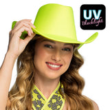 Chapeau Cowboy Néon UV Blacklight Fluo Adulte