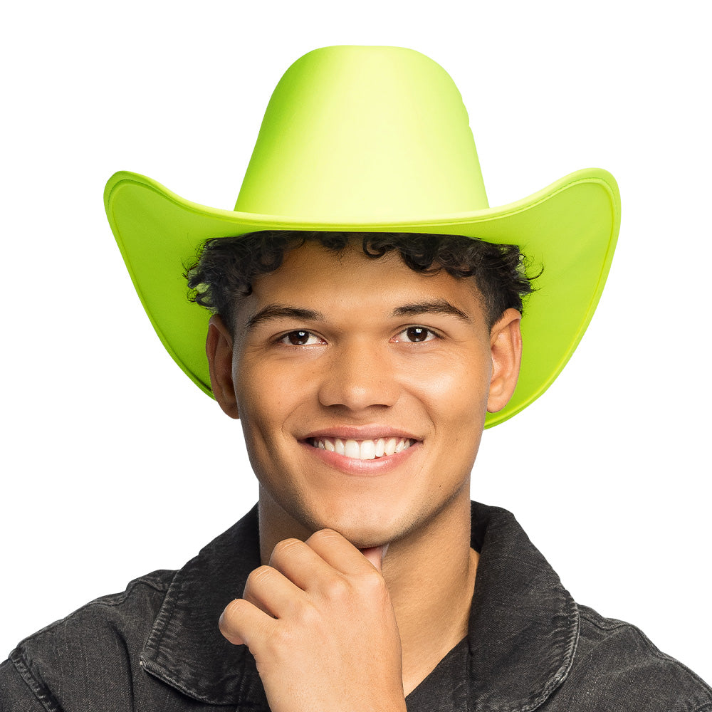 Chapeau Cowboy Néon UV Blacklight Fluo Adulte