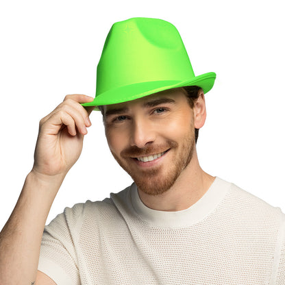 Chapeau Borsalino Fluo Brillant UV - Couleurs Vives pour Fêtes