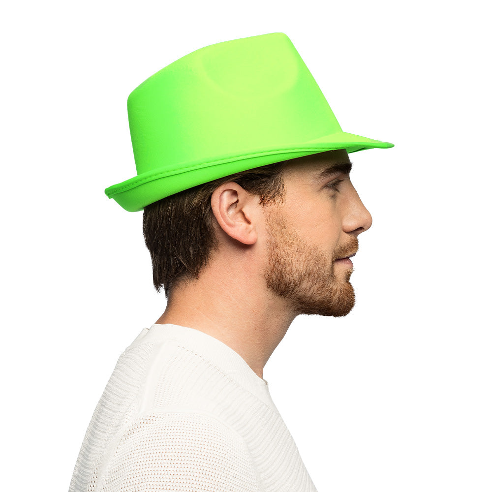 Chapeau Borsalino Fluo Brillant UV - Couleurs Vives pour Fêtes