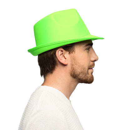 Chapeau Borsalino Fluo Brillant UV - Couleurs Vives pour Fêtes