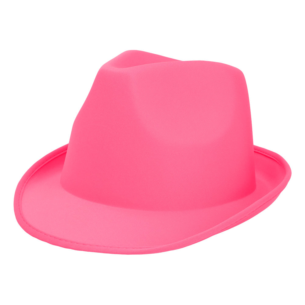 Chapeau Borsalino Fluo Brillant UV - Couleurs Vives pour Fêtes