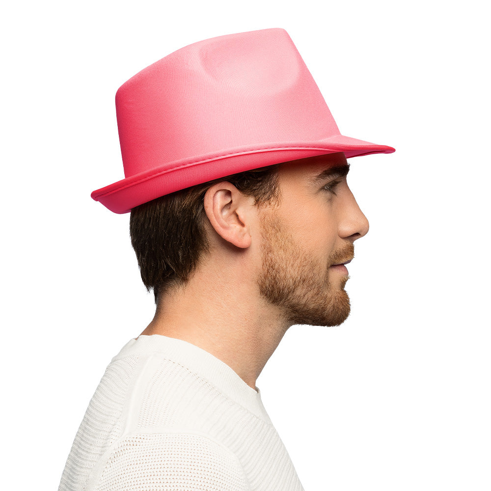Chapeau Borsalino Fluo Brillant UV - Couleurs Vives pour Fêtes
