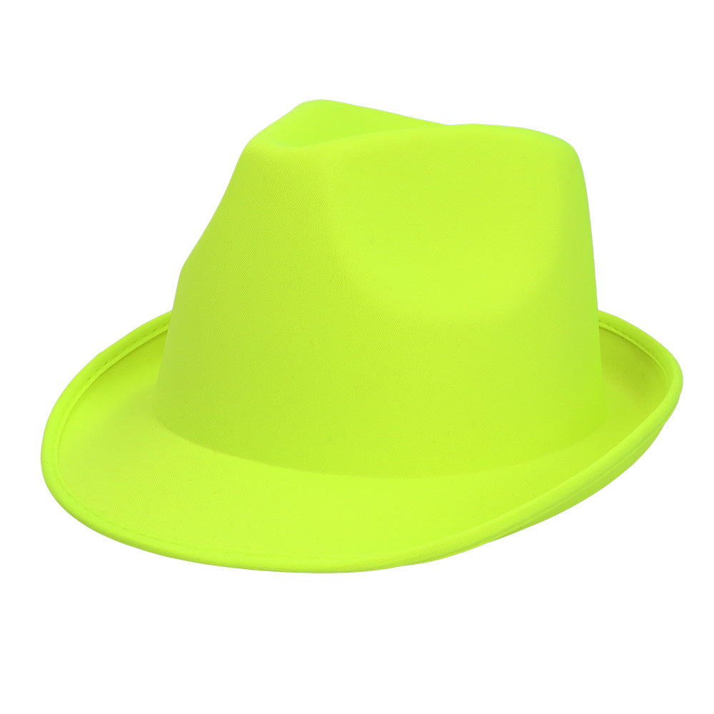 Chapeau Borsalino Fluo Brillant UV - Couleurs Vives pour Fêtes