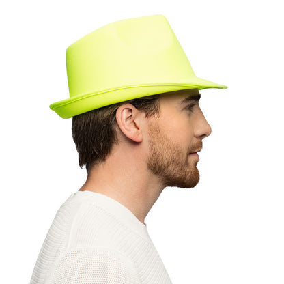 Chapeau Borsalino Fluo Brillant UV - Couleurs Vives pour Fêtes