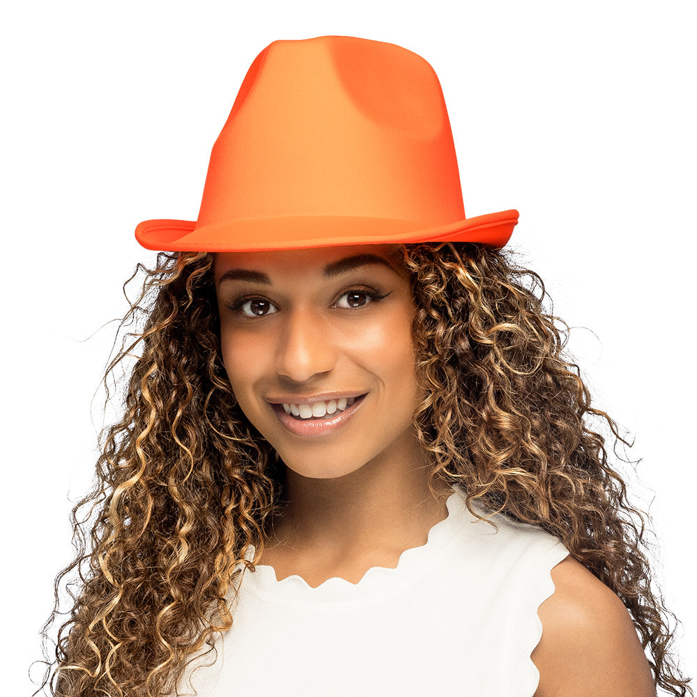Chapeau Borsalino Fluo Brillant UV - Couleurs Vives pour Fêtes