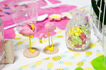 1 Flamant rose en résine 3,5 x 10 cm