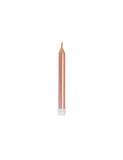 10 Bougies d'anniversaire rose gold métallisées 7 cm