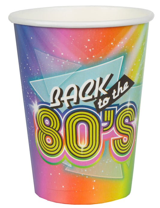 10 Gobelets carton années 80 7,8 x 9,7 cm