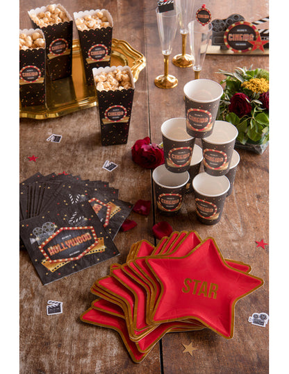 10 Gobelets carton Hollywood 7,8 x 9,7 cm