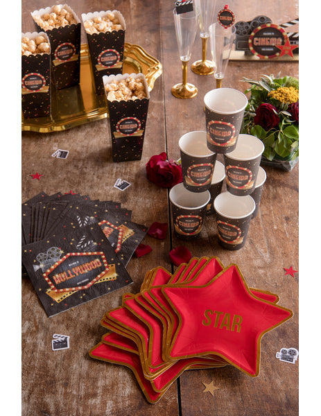 10 Gobelets carton Hollywood 7,8 x 9,7 cm