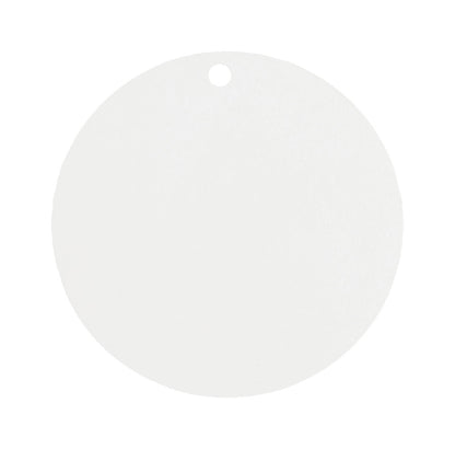 10 Marque-places ronds en carton blancs 4,7 cm