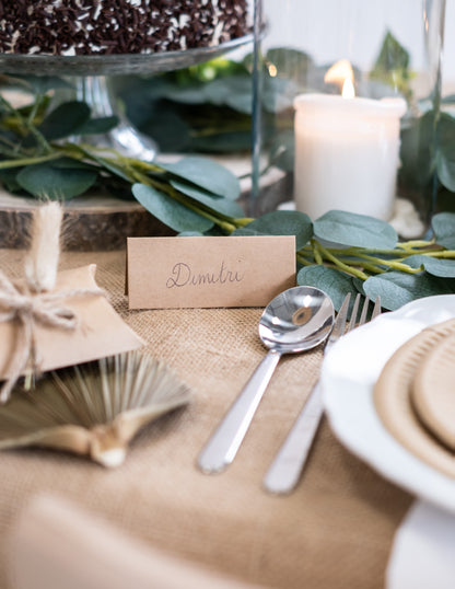 10 Marque-places en Kraft 9,5 x 4 cm
