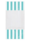 10 Sachets en plastique rayés menthe 25 x 13 cm