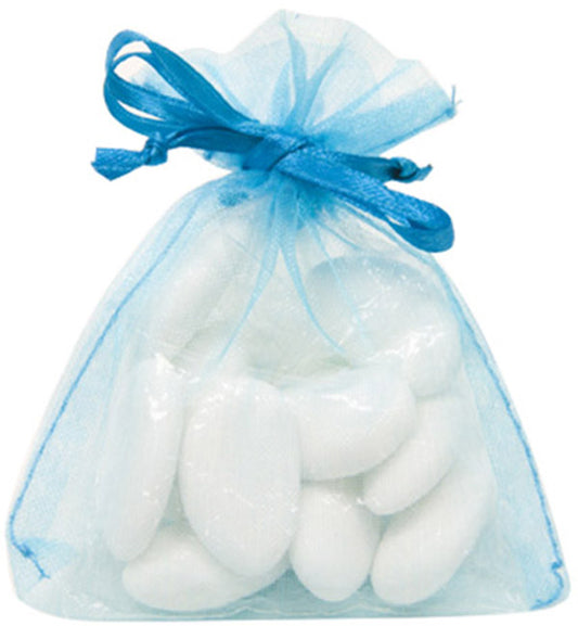 10 Sachets organza turquoise 10 x 8 cm