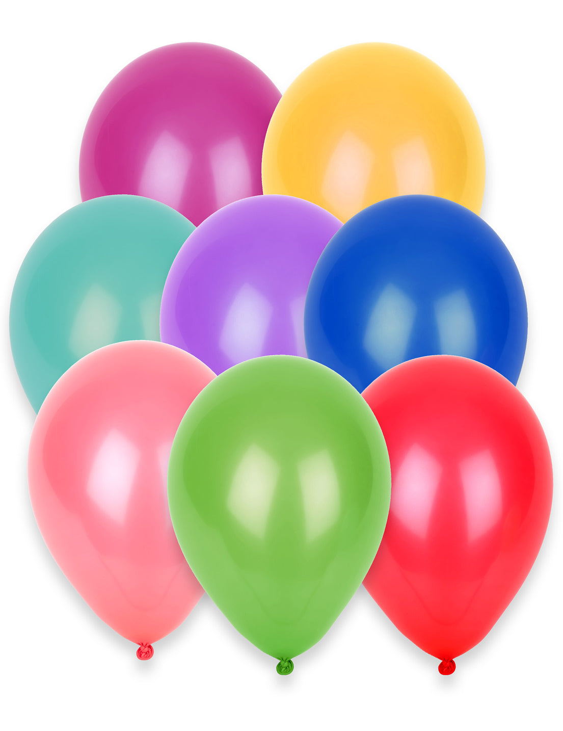 100 Ballons multicolores 27 cm