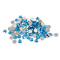 100 Petits confettis de table ronds turquoise 0,6 cm