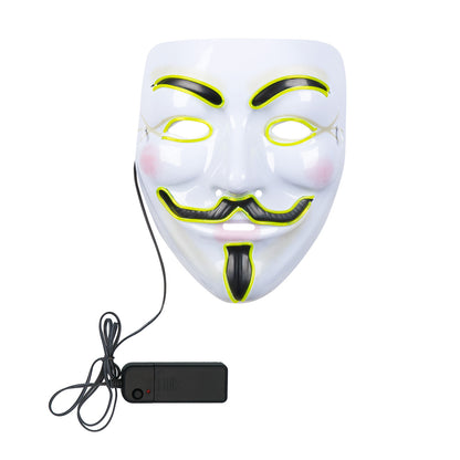 Masque LED Anonyme Luminescent - 3 Modes de Lumière
