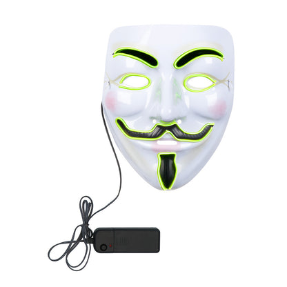 Masque LED Anonyme Luminescent - 3 Modes de Lumière