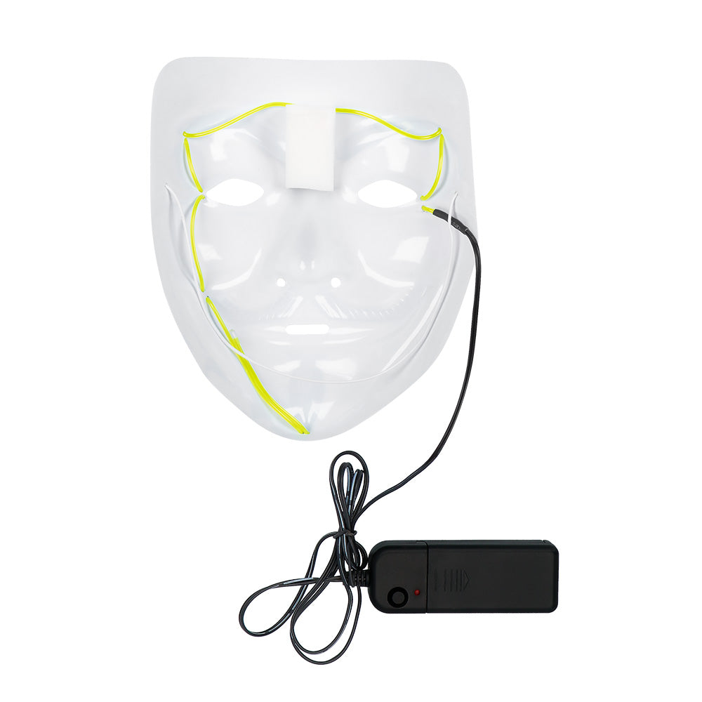Masque LED Anonyme Luminescent - 3 Modes de Lumière