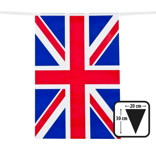 Guirlande Drapeaux Union Jack - 4 Fanions Britanniques 20x30cm