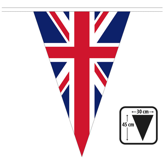 Guirlande Fanions Union Jack - 4 Drapeaux Anglais 30x45cm