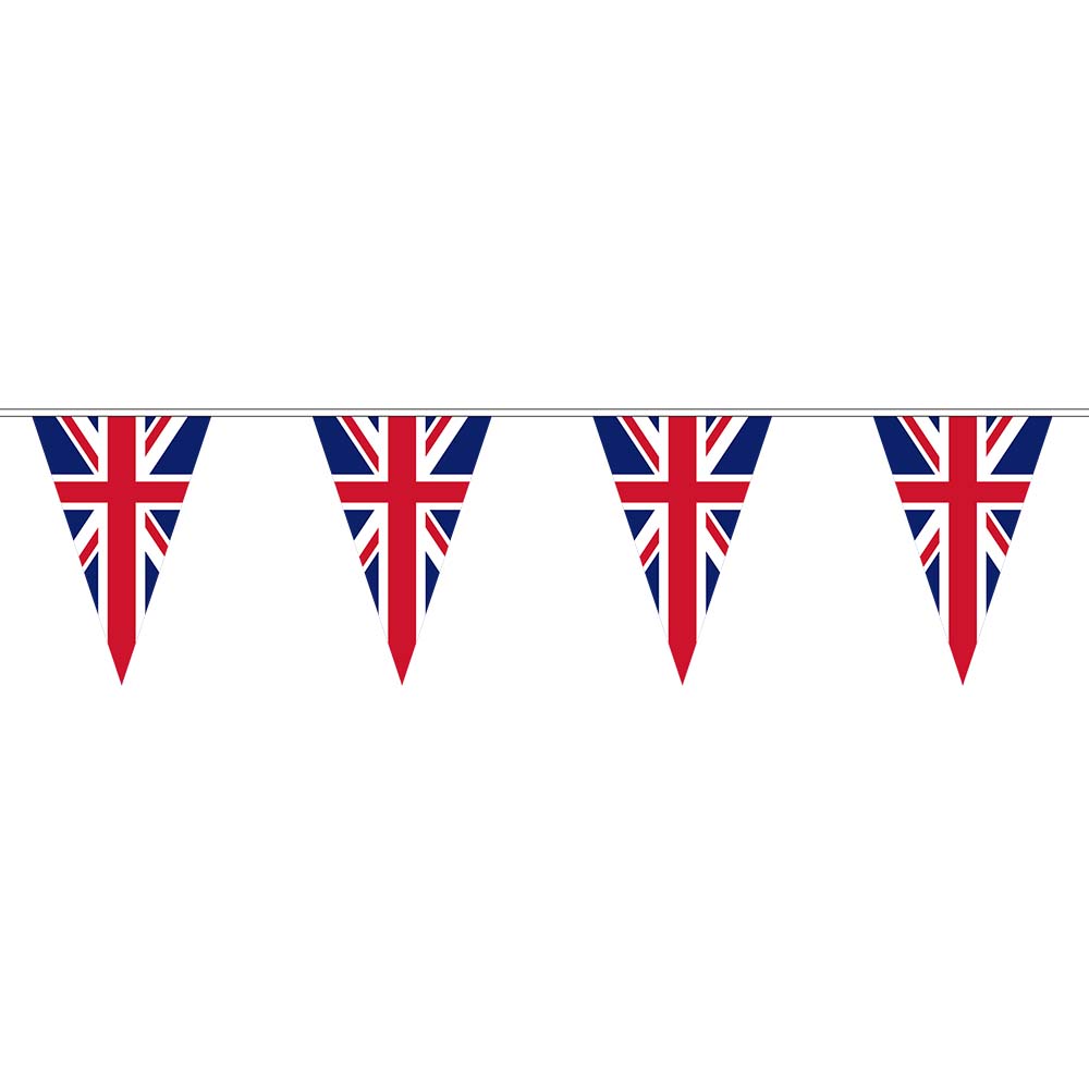 Guirlande Fanions Union Jack - 4 Drapeaux Anglais 30x45cm