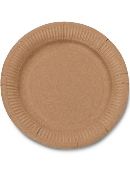10 Assiettes en carton kraft 23 cm