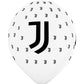 12 Ballons en latex Juventus noirs et blancs 30 cm