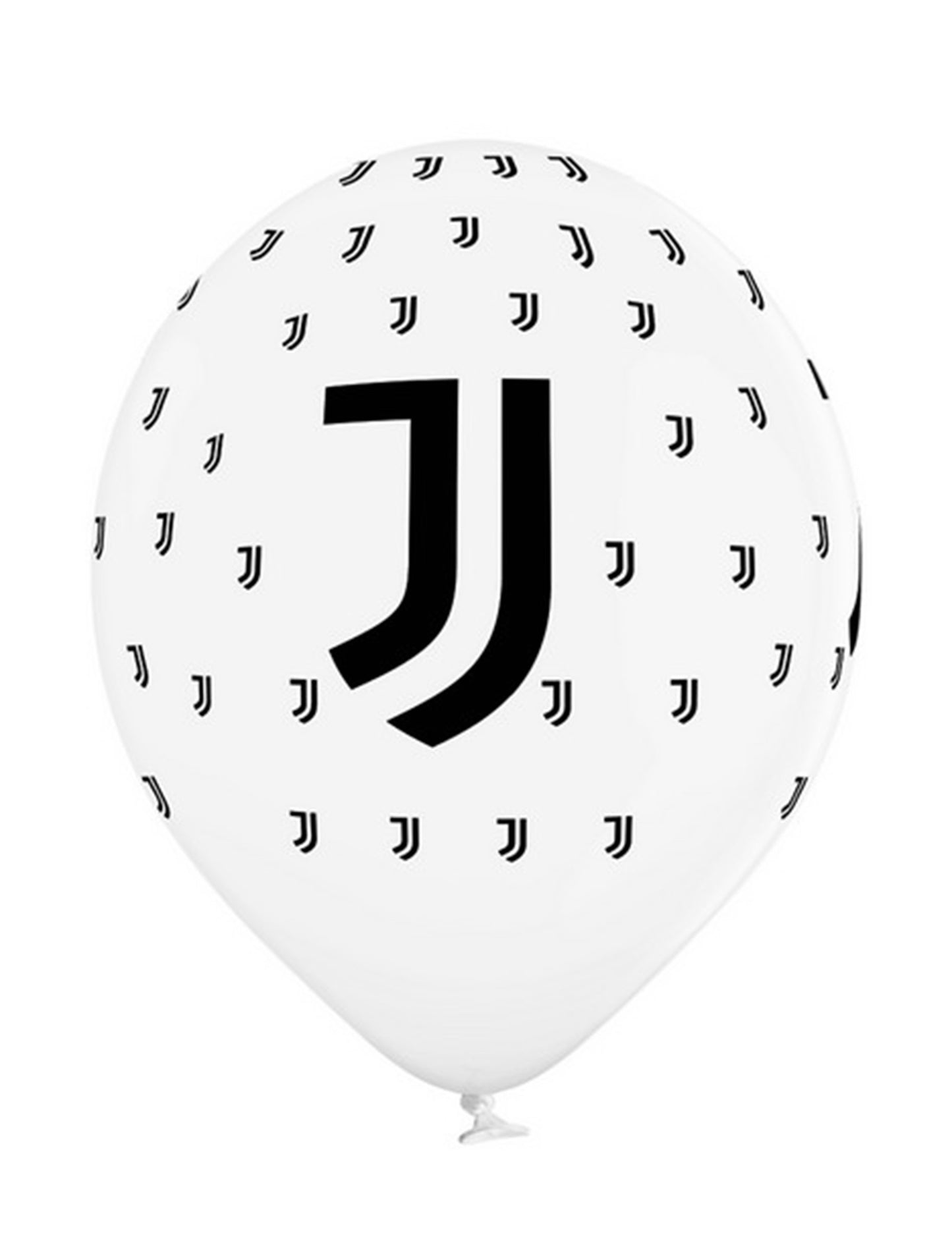 12 Ballons en latex Juventus noirs et blancs 30 cm