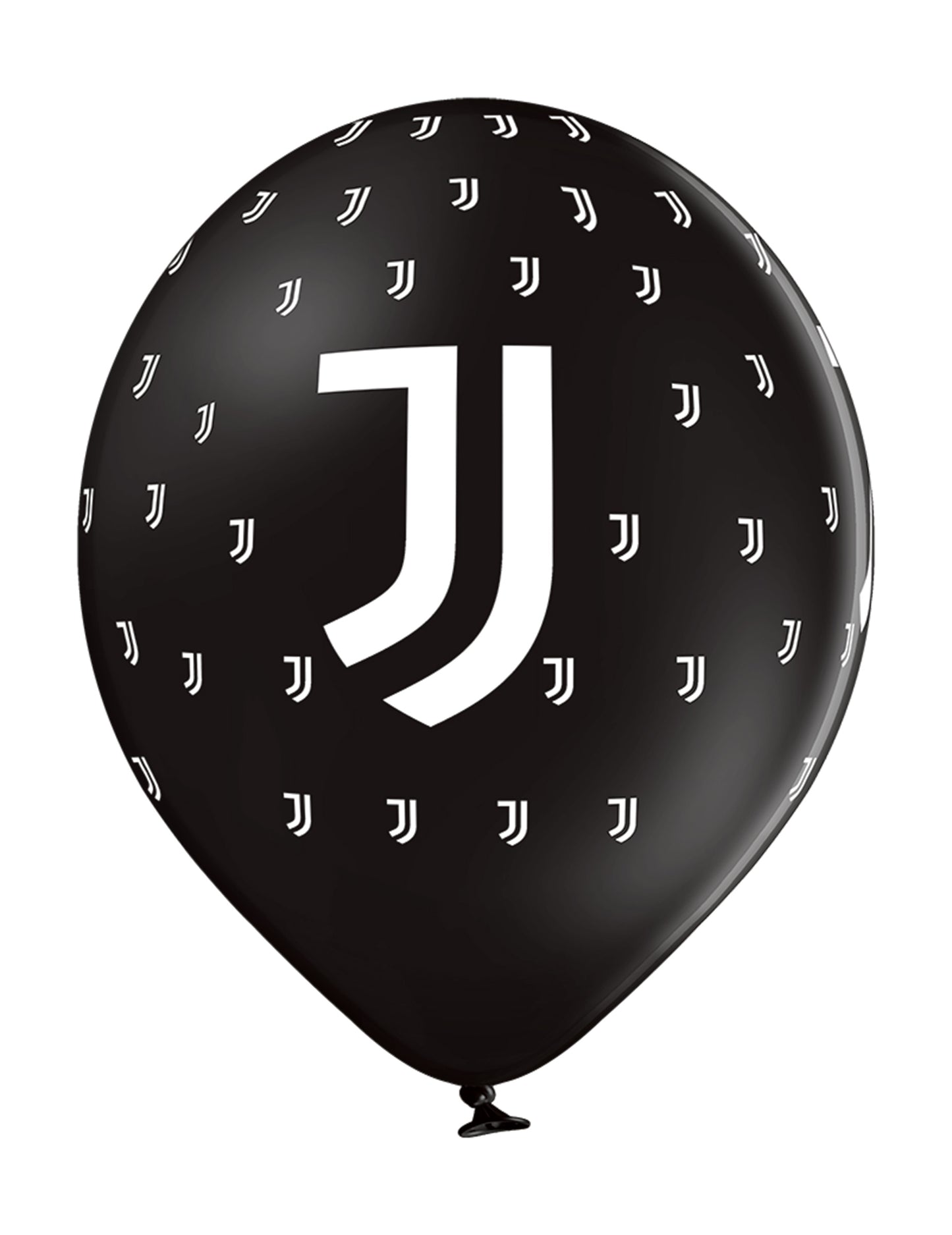 12 Ballons en latex Juventus noirs et blancs 30 cm