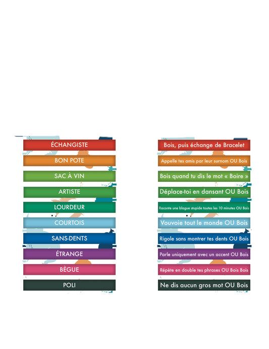 10 Bracelets défis humoristique