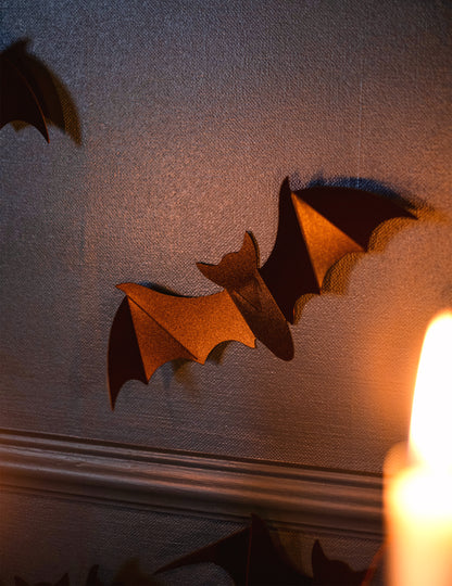 12 Chauve-souris murales décoratives 15 cm