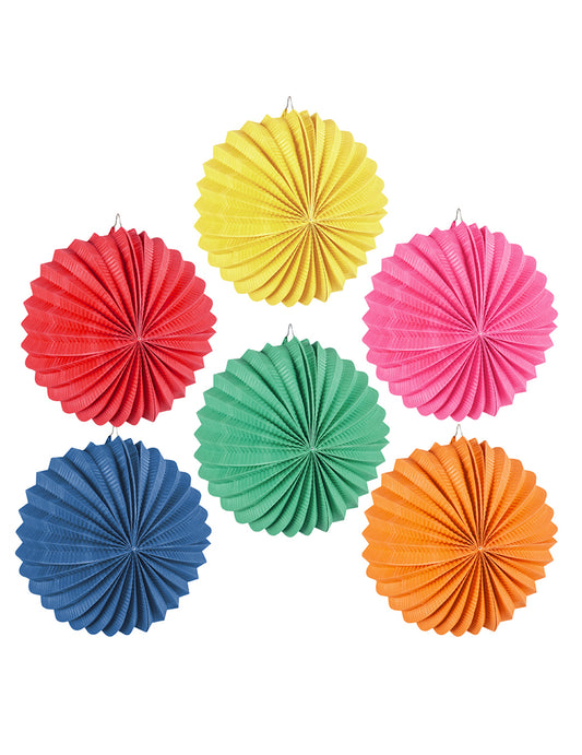 12 Lanternes rondes couleurs assorties 22 cm