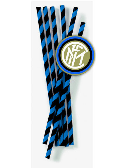 12 Pailles Inter en carton  19,5 cm