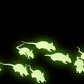 12 Rats noirs et phosphorescents 4 cm Halloween