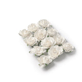 12 Roses à piquer blanches