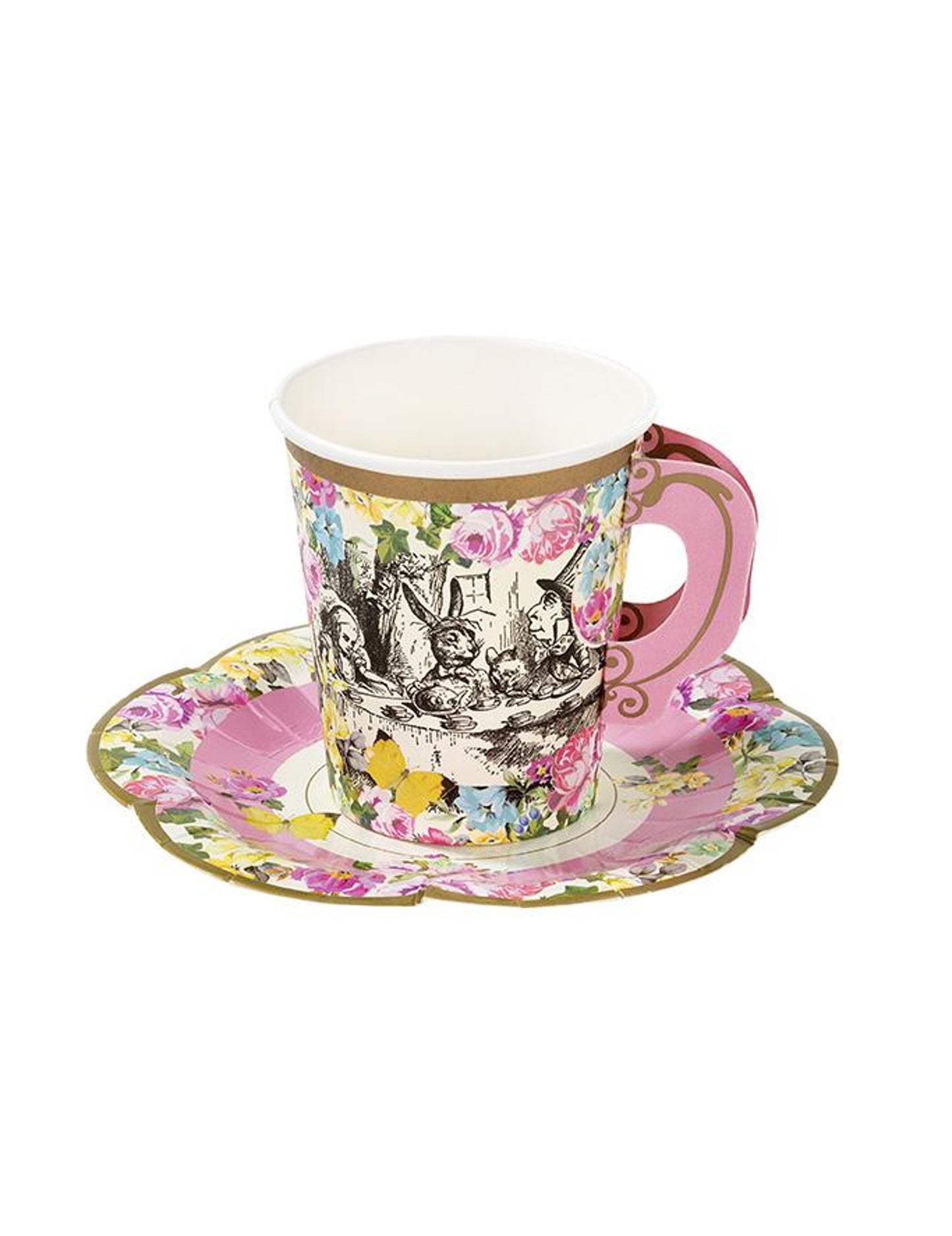 12 Tasses en carton Alice au Pays imaginaire 250 ml