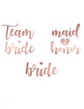 13 Tatouages éphémères Team bride rose gold