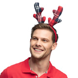Serre-tête Cornes de Renne Écossais - Accessoire Noël Festif