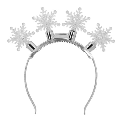 Serre-tête Flocons LED - 3 modes lumière Noël