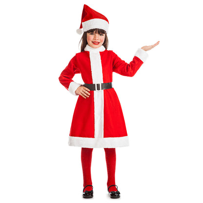 Déguisement Père Noël Enfant - Robe Rouge et Blanche avec Chapeau