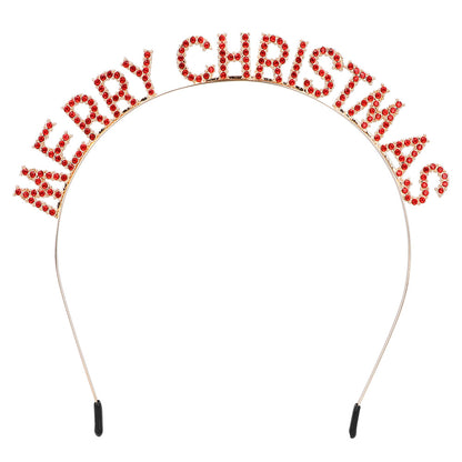 Serre-tête Noël Strass « Merry Christmas » - Tiare Festive