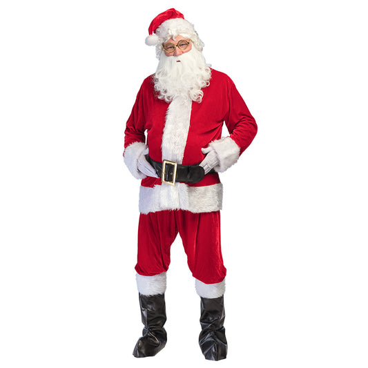 Déguisement Père Noël Deluxe L/XL - Costume Complet 9 Pièces