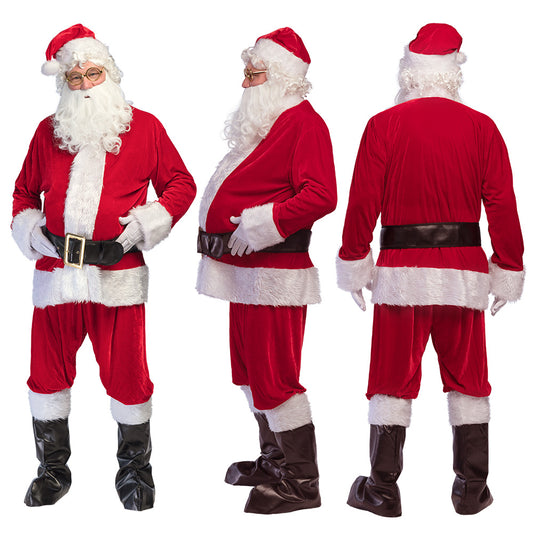 Déguisement Père Noël Deluxe L/XL - Costume Complet 9 Pièces