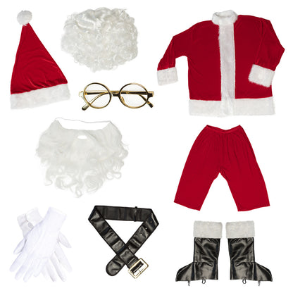 Déguisement Père Noël Deluxe L/XL - Costume Complet 9 Pièces