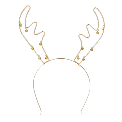 Cornes de Renne Élégantes avec Perles Dorées - Accessoire Fête